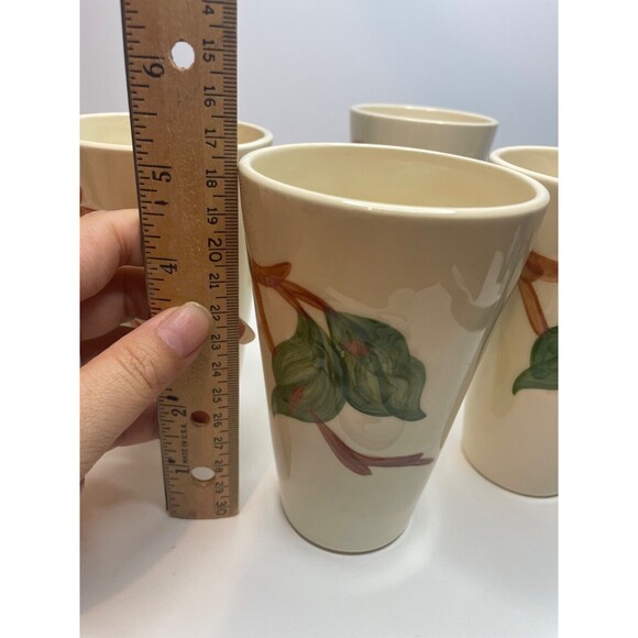 SET OF 4 FRANCISCAN Apple USA Back stamp  Tumblers 12oz 5" TALL - Picture 10 of 10